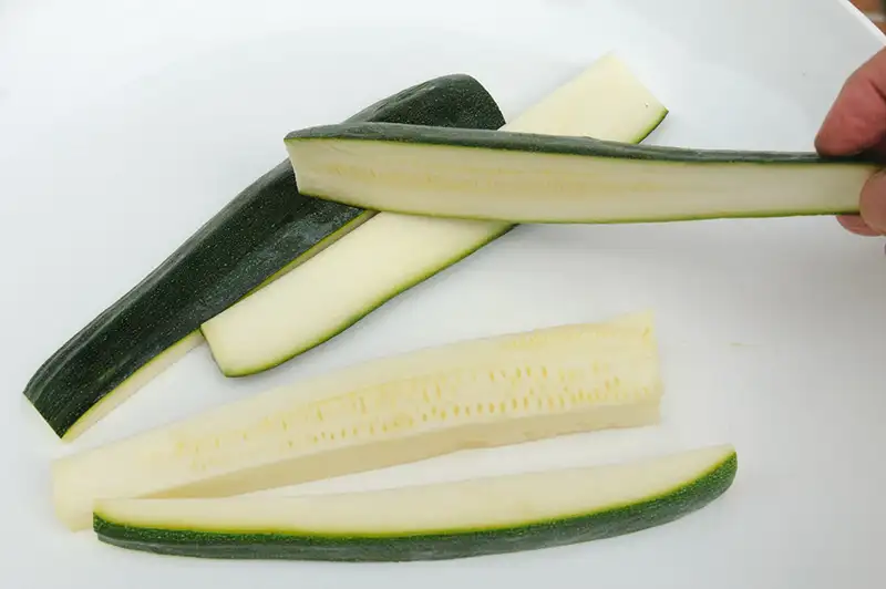 Slice zucchini for tagliatelle