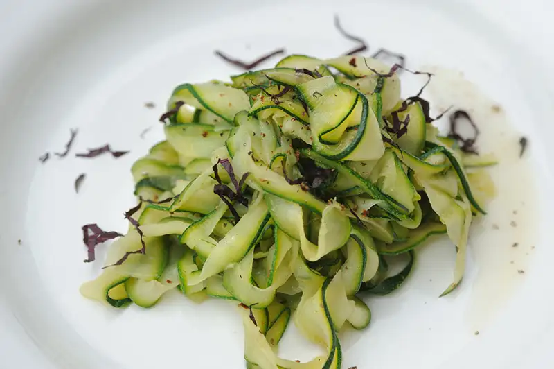 Fried zucchini tagliatelle