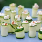 Recette de roulés de courgette en amuse-bouche