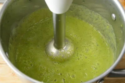 Blend zucchini soup