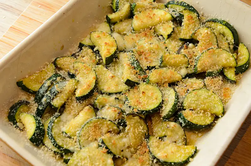 Poêlée de courgettes gratinée