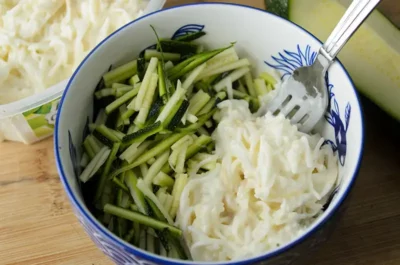 Mix celeriac and zucchini