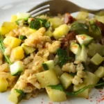 Barley risotto and zucchini recipe